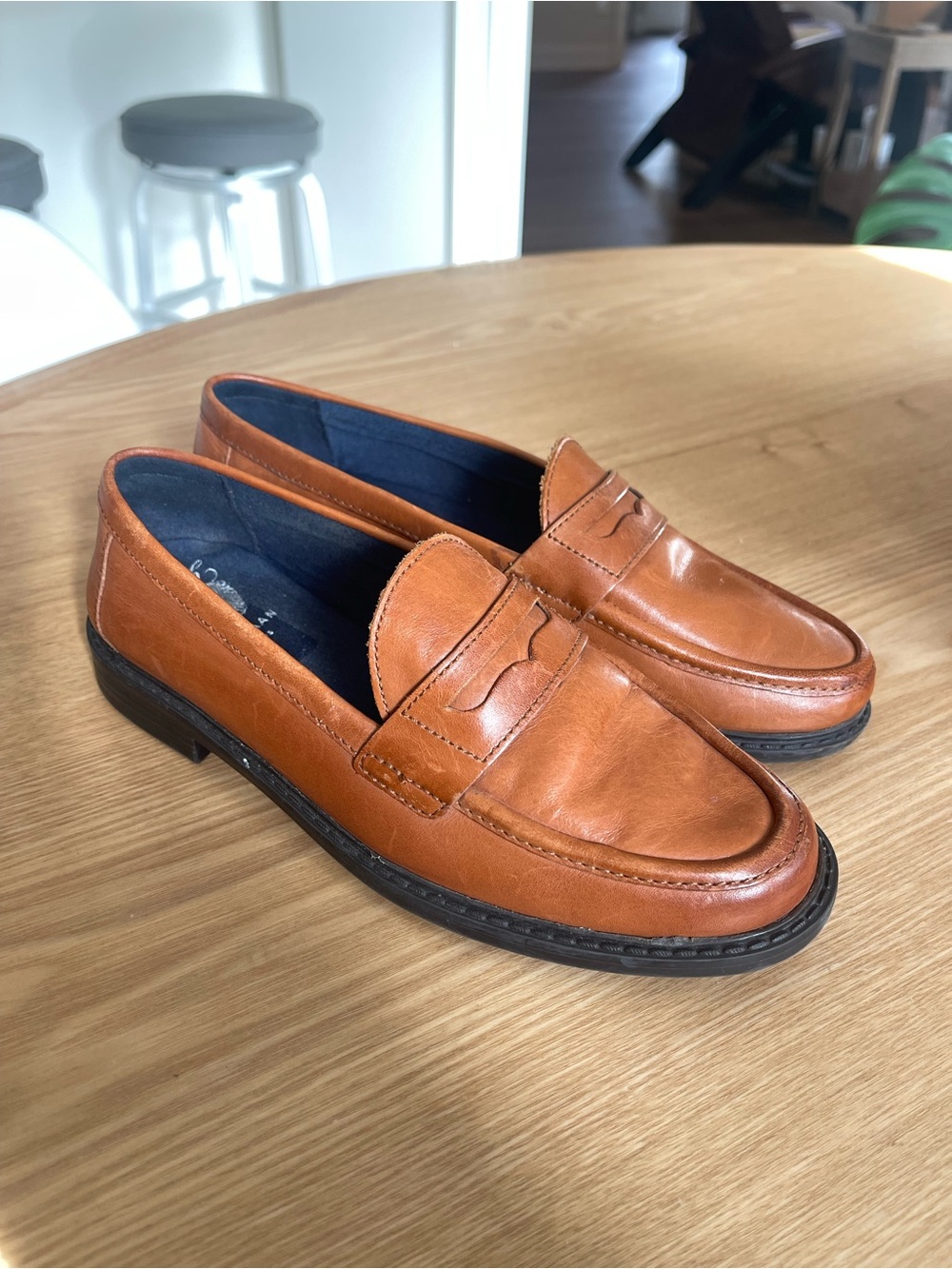 Cole Haan Pinch Maine Classic Penny Loafers British Tan Leather Women’s 7B EUC - Picture 3 of 7